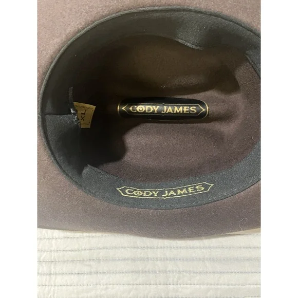 Cody James WOOL FELT Dark Brown Western Cowboy Hat Size XL Unisex Adult - Picture 10 of 14